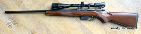 As brand new CZ 527 American Varmint. Has fired under 1 box of ammo. These are a beautiful rifle based off Mauser 98 actions (CZ Micro Mauser) with set trigger.