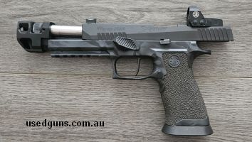 P320 x5 Legion grip stippled and camo cerakoted in America Gas pedal .  Stainless threaded barrel, Killer innovations compensator, Tungsten guide rod/ 1911 spri