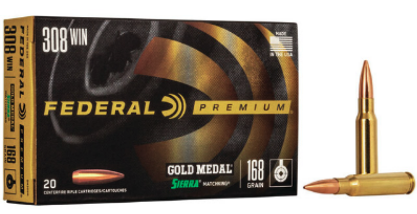 FEDERAL 308 WIN 168GR MATCHKING GOLD MEDAL