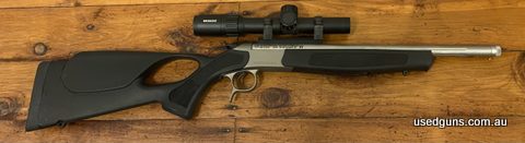 Awesome little take down single shot for stalking. Stocky and short (16.5‚Äö√Ñ√π). Didn't have a chance to use much, but have had factory loads shooting just un