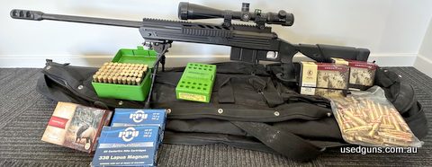 Savage BA110 in 338 Lapua Magnum Vortex Viper PST 6-24x50 scope. Harris Bipod, drag bag. Redding deluxe die set‚Äö√Ñ¬Æ 70x factory PPU rounds 20x factory Norma 