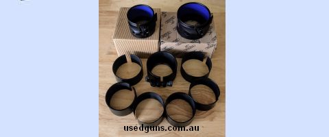 The full package to mount your Thermal Clip on, sizes cover from objective lenses 40mm to 56mm cost me $250 per main body and there are 3 here plus all the inse