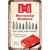 HORNADY BULLETS RUSTIC TIN SIGN 99145H