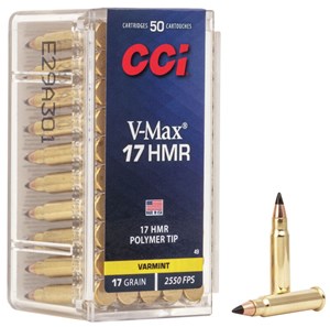 CCI
C49
V-MAX
17HMR, 17GR, 
AMMUNITION

$38.90 /PER 50
$330 /PER 500