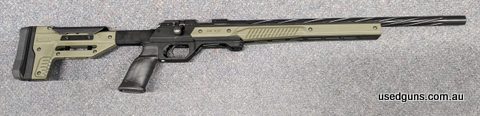 A CZ 457 22LR in excellent condition. This rifle comes in a Oryx chassis with adjustable check piece and a fluted IBI match barrel & chamber. $65 freight to you