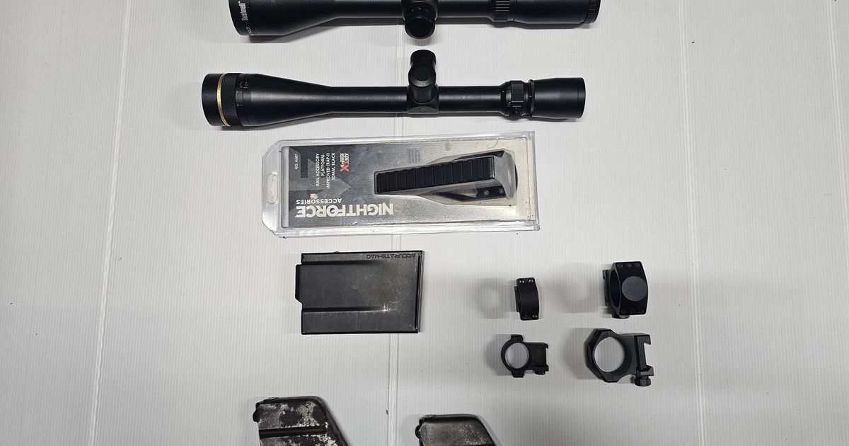Parts clean out, scopes, rings, magazines