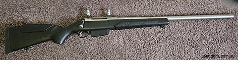 As new heavy barrel stainless 22-250 too heavy for an old bloke and replaced with a 223 as I do not reload bolt face and barrel very good as is the stock text m