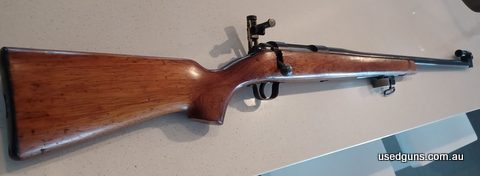Nice clean Omark 44 ready for action complete with sights. The barrel is excellent, unfired almost. Selling price, less than a new barrel, Not sure of barrel ma