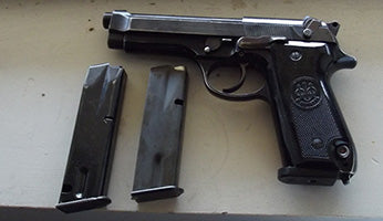 Classic hand gun used by Italian Police. With 3 magazines.¬†Price is $700 plus postage or free pick up.