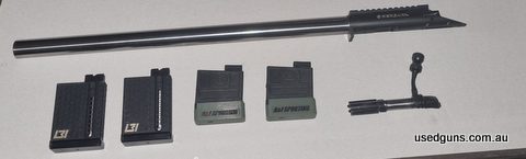 Bergara B14R 22LR swan barrel S/steel 24 inch 14 twist Anarchy bolt handle Anarchy bolt knob X2 factory mags with extensions X2 L3i adjustable 15 round mags wit