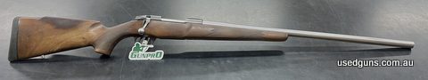 Sako 85 re-barreled to 6mm BR. Action is in good condition. Features a Sako set trigger, 24 inch heavy stainless barrel. Stock has been channelled out to suit t