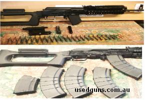 IZMASH manufactured Saiga IZ132 in 7.62x39. this rifle has the usual AK safety wear mark on the receiver which is what stops it from being categorised as in exc