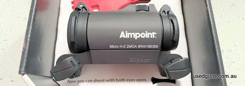 Aimpoint Micro H-2 2 Moa with Blaser mount to suit R8, R93 & K95 brand new and still in box, never used. Price includes postage and handling.