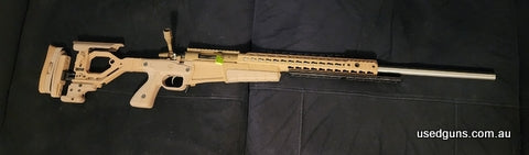 223 surgeon 591R, Barlein barrel, AX fixed chassis, jewel trigger. Comes with ARCA rail and 4 x 10 magazines About 100 rounds through it. Comes with projectiles