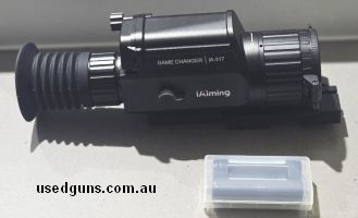 iAiming iA-317 smart thermal scope. First-shot auto zero. Has never been mounted on a gun. Comes with thermal scope, box, bag, charger, lens cleaner & 2 sets of