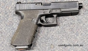 A Glock 17A in good condition. This pistol would be very good apart from some holster wear on outside front left side of slide. Comes with two magazines. $30 po