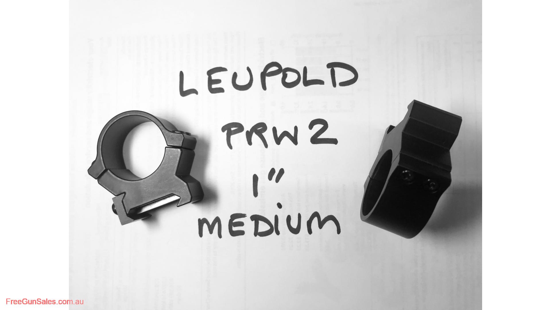 Leupold PRW2 Rings - 1” medium Sydney CBD
