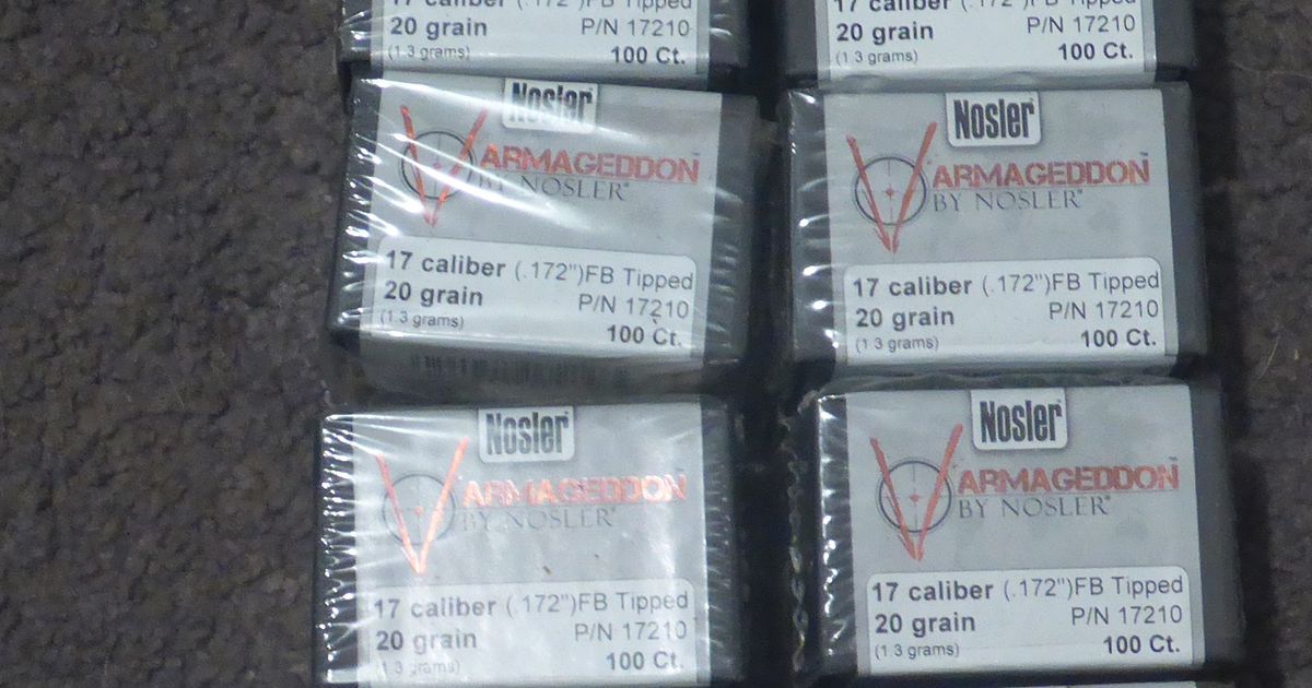 Nosler 17 Cal 20gr Varmageddon x 1091