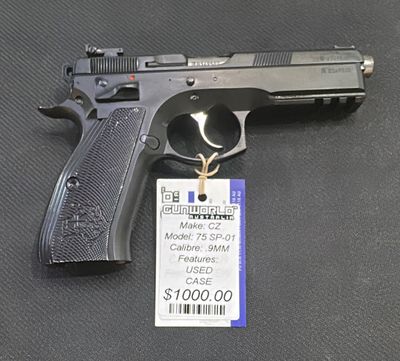 Used CZ 75 SP-01 9mm SN: B349502