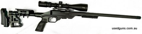 This riffle is in excellent condition, shoots tight groups. Has a Bushnell Extreme Trophy X30 2.5-15X50 scope sitting on a Area 419 30 MOA rail, has a carbon fi