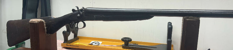 Old double barrel , hammers , side by side. 100 plus years old . Rough condition