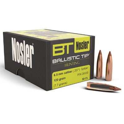 NOSLER 6.5MM 120GR BALLISTIC TIP 50PK