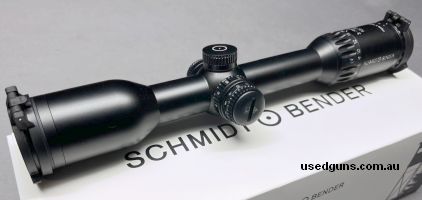 All new Schmidt & Bender META 3-18x42 scope with LP7 Illuminated reticle in the second focal plane. 30mm Tube. 0.1 MRAD adjustments. Capped turrets. Comes with 