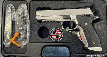Brand New Sig Sauer X5 P226 9mm. 3 magazines, semi auto, open sights, 127mm barrel.
