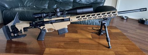 Ruger precision 6.5 creedmoor in smoked bronze. Comes with hard carry case with foam inserts, 10 round magazine, Vipertek ct gravity bipod, Vortex strike eagle 