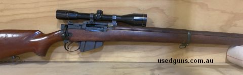 No4 mk1 Lee enfield made in Longbranch Canada. Good hunting rifle with great shiny bore, stock is in fair condition. Buyer to pay postage