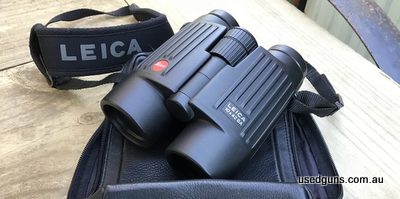 Leica 10x42 binoculars with lenses and overall condition like new. Please enquire via phone only.