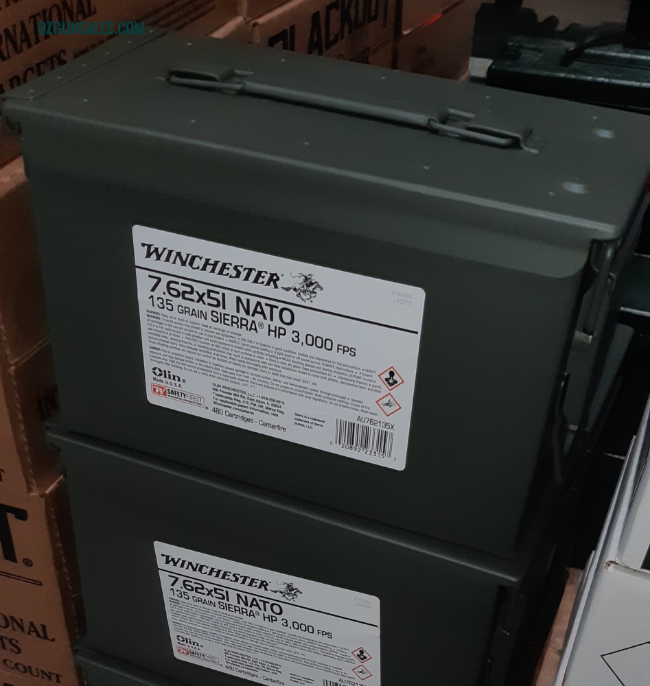Winchester 308WIN 135gr Sierra HP 480 Round Tin