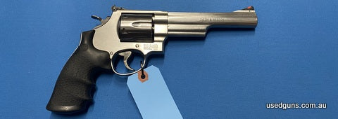 Safari Firearms Handgun sale! Smith & Wesson 629 in 44 Mag. Cylinder spins well. Barrel in very good condition. Ergonomic rubber grips.
