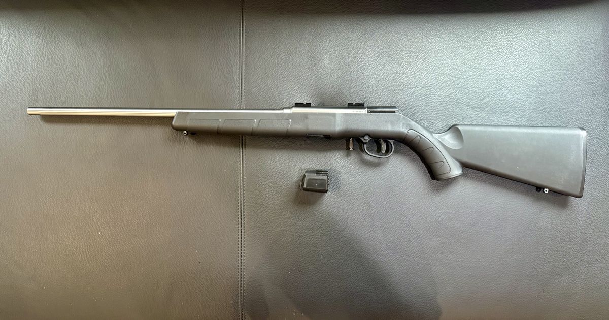 22 LR Savage A22R Stainless Barrel Lever Release