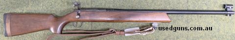 This rifle is fitted with a Lithgow Black Mountain barrel, Central peep sight,target foresight, leather sling and is ready for the range. The bore is very good 