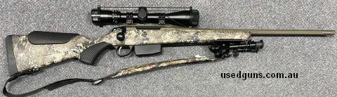 Tikka T3x Strata Camo 6.5 Creedmoor. Excellent condition having hardly been used. 22" Fluted and threaded barrel. Comes topped with a Tasco 4-12x40 scope in rin