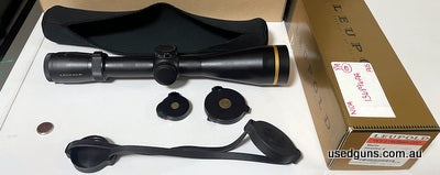 Leupold VX 6 3-18x50mm Matte Fire Dot 4 illuminated reticle, includes Leupold flip up covers. Free CDS dial has been used, but comes with original turret as wel