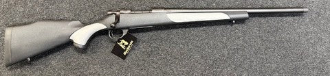 New Weatherby Vanguard Varmint in 308Win. Soft touch synthetic stock, matte blued barrel. Made in Japan. Priced reduced due to one small blemish on barrel. Pick