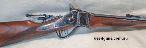 Consignment sale 1874 Sharps (Pedersoli) in very good condition. Low round count. Clean and bright bore. Light marks on the timber from use on a bench rest tabl