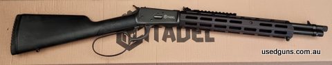 In stock for immediate delivery, reduced from $1200 to clear. Rossi Citadel Levtac-92 in 44 Mag with a 16.5 inch threaded barrel. 8rnd mag. M-Lok forend. Rail f