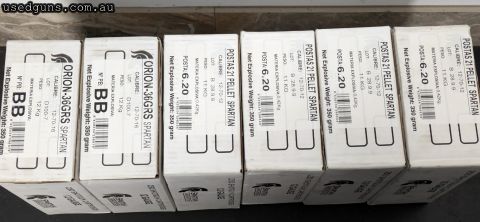 6 Slabs of Spartan 12g in sealed box. 2 x 36g BB and 4x 27P Buckshot. Appropriate licence required. Pickup only. Melbourne South East Suburbs