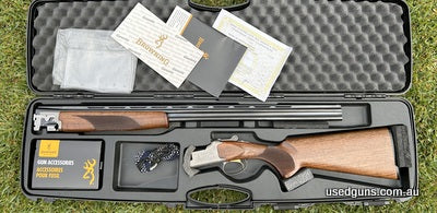 Seldom seen Browning 525 Game .410 bore O/U 30 inch Shotgun.  Used for one round of F&G Cooma Easter Classic. Transfer at purchaser cost.
