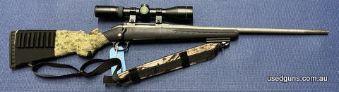 Good condition Ruger American in 308W. Has a Nikko Stirling Diamond 1.5-6x42 scope mounted, stock cartridge holder and a sling.