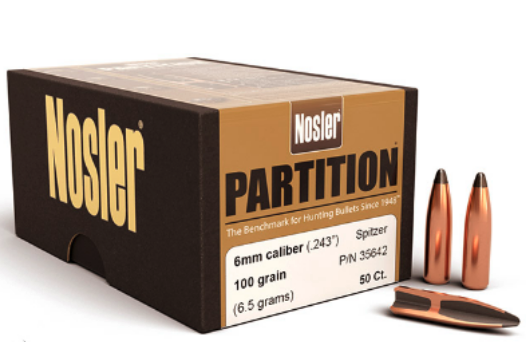 NOSLER 6MM  SP PARTITION 50PK