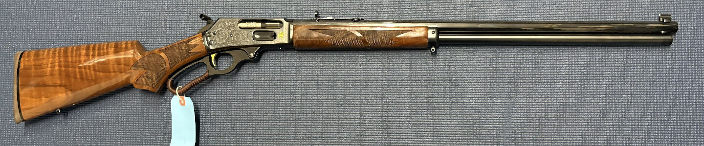 Incredible condition Marlin 1895 Limited Edition in 45-70. Woodwork retains its pristine gloss finish. Incredible engraving on the action. Please call the shop 