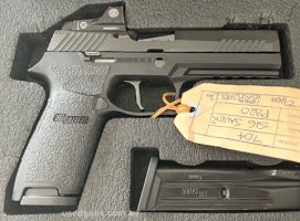 A very good SIG P320 RXP that hasn't done much work. Selling on consignment as owner has purchased a revolver. Fitted with Romeo 1 red dot optics, four SIG maga