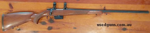 Cz 527 varmint 1 in 9" twist heavy barrel varmint rifle in hogsback walnut stock. The barrelled action is in excellent condition,  barrel new, unfired and recen