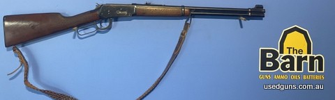 Winchester M94 44-40 is in good condition. Bore is very good, has open sights, pitting on the receiver with personalized stock by previous owner.
