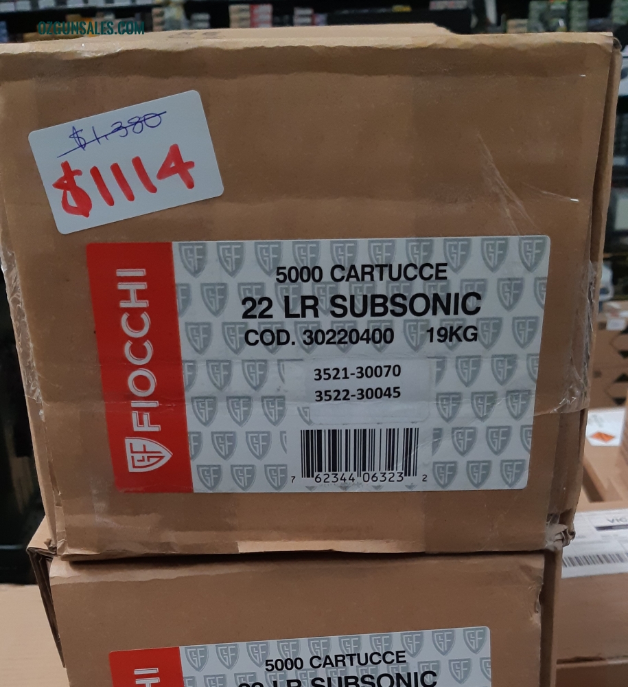 Fiocchi 22LR Subsonic LRN HP 38gr -BULK 5000