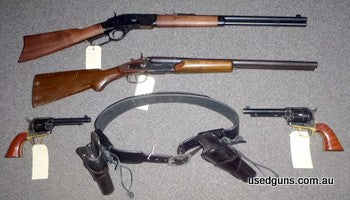 Everything you need for a full "Western Action Shooting" outfit and its all in great condition. This outfit includes - Winchester 1873 44-40 Lever Action Rifle 